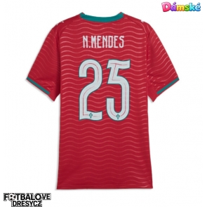 Portugalsko Nuno Mendes #25 Dámské Domácí Dres MS 2026 Krátký Rukáv